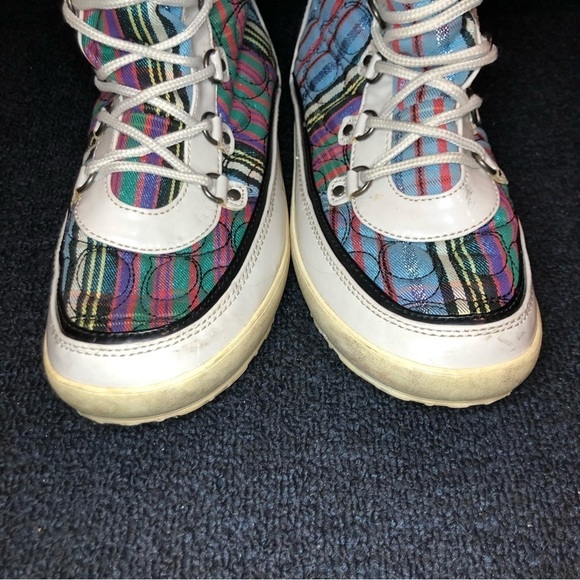 Coach Peggey Multi-Colored Lace Up Winter Boots Size 8.5 - Picture 6 of 12